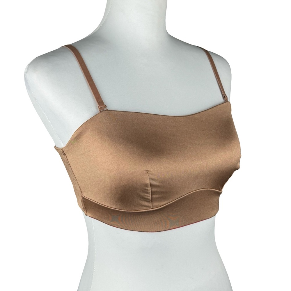 NWT YITTY by Lizzo for Fabletics Headliner Shaping Bandeau Bra Brown Sugar Small